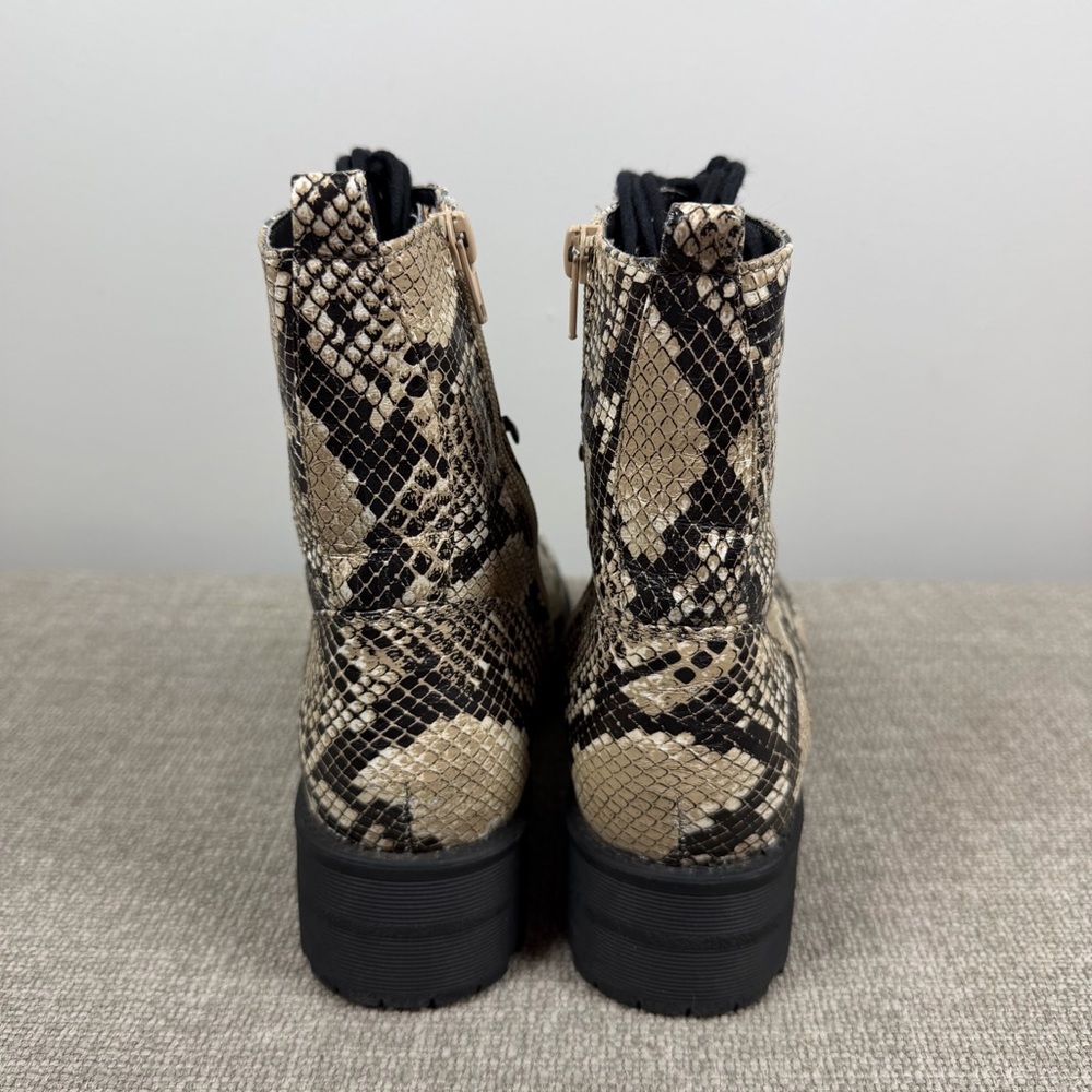 Womens MIA Snake Print Lace Up High Top Lexis-S Platform Combat Boots Size 7.5 - Picture 6 of 12
